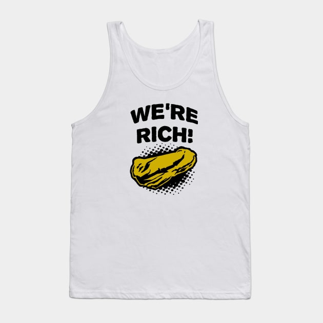 Deep Rock Galactic- We're Rich! Gold Chunk Tank Top by CatsandBats